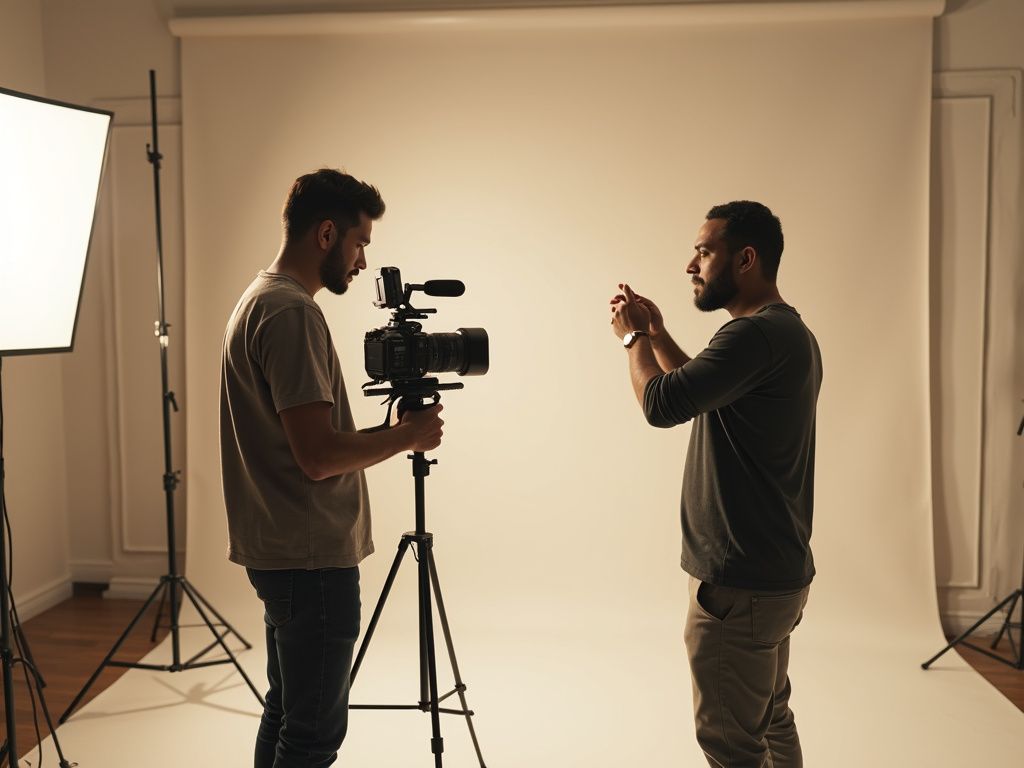 Koe.Media bei einem Dreh im Studio